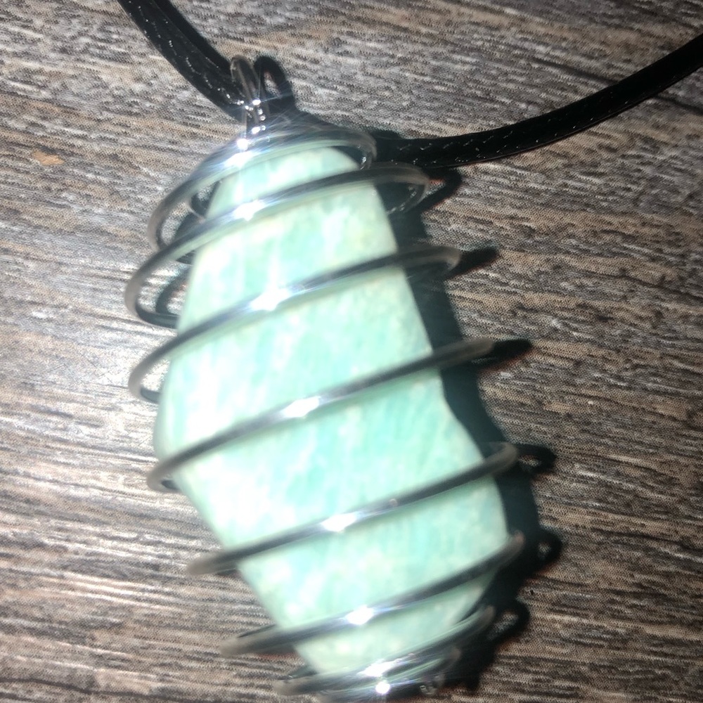 Amazonite Crystal Pendant